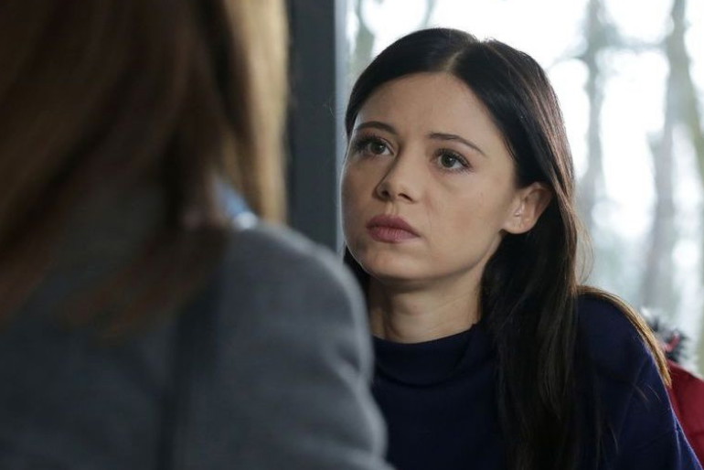 Adriana Kalska na planie M jak miłość