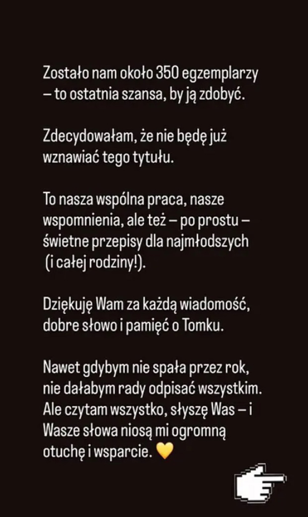 Siostra Tomasza Jakubiaka o książce fot. Instagram joannajakubiak_zaufana_niania