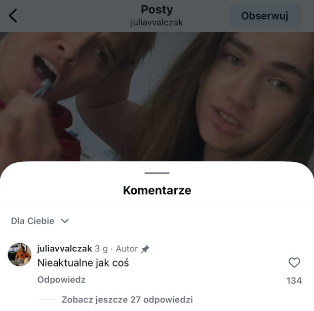 Partnerka Katarzyny Zillmann potwierdza rozstanie