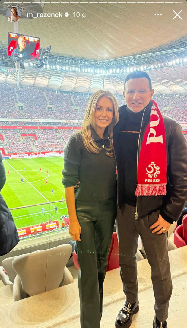 Małgorzata Rozenek na meczu Polska-Holandia