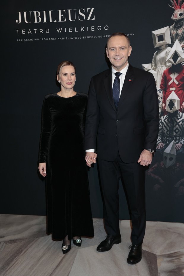 Marta i Karol Nawroccy na gali 200-lecia Teatru Wielkiego Opery Narodowej