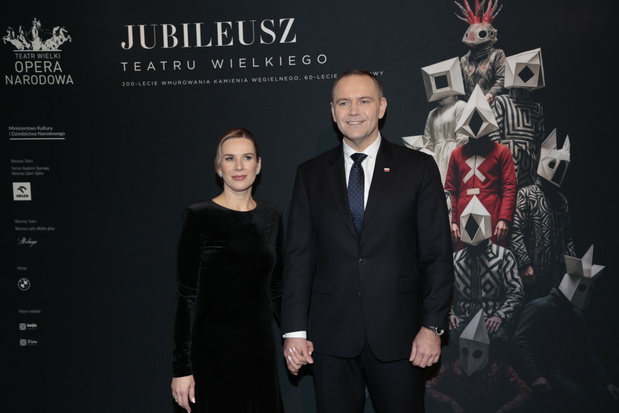 Marta i Karol Nawroccy na gali 200-lecia Teatru Wielkiego Opery Narodowej