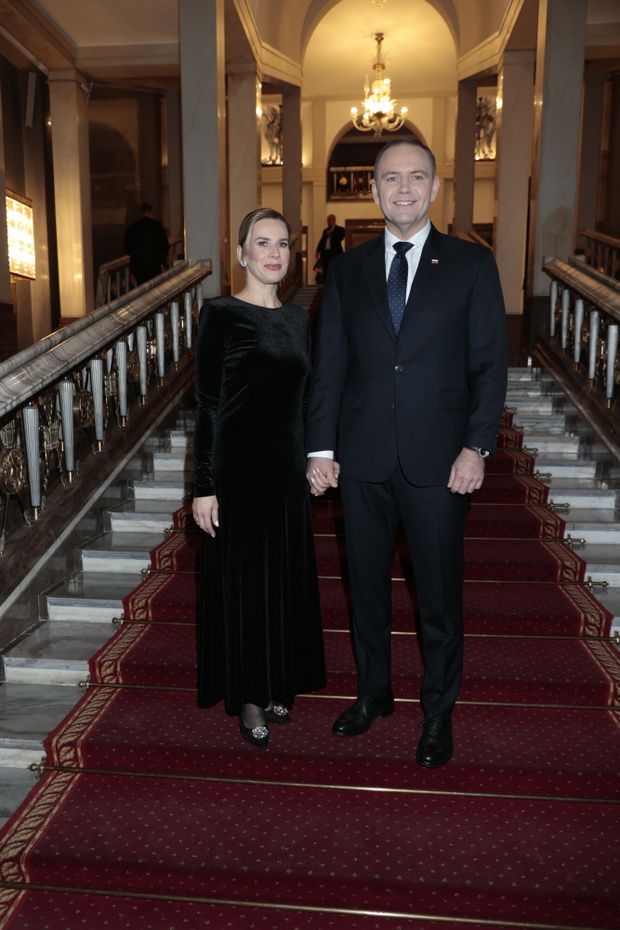 Marta i Karol Nawroccy na gali 200-lecia Teatru Wielkiego Opery Narodowej