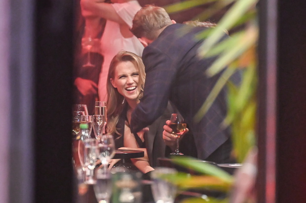 Agnieszka Kaczorowska i Marcin Rogacewicz na afterparty po spektaklu