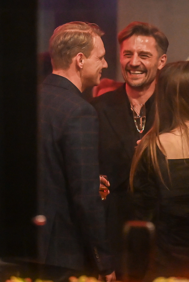 Agnieszka Kaczorowska i Marcin Rogacewicz na afterparty po spektaklu