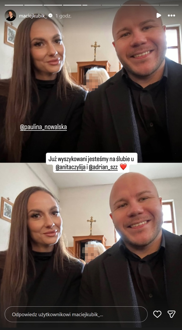 Uczestnicy ślubu od pierwszego wejrzenia na ślubie Anity i Adriana