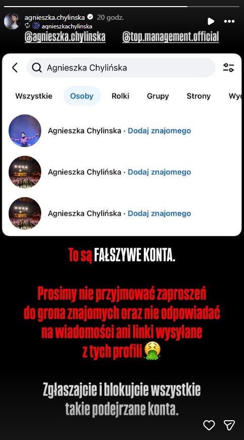 Agnieszka Chylińska prosi o pomoc