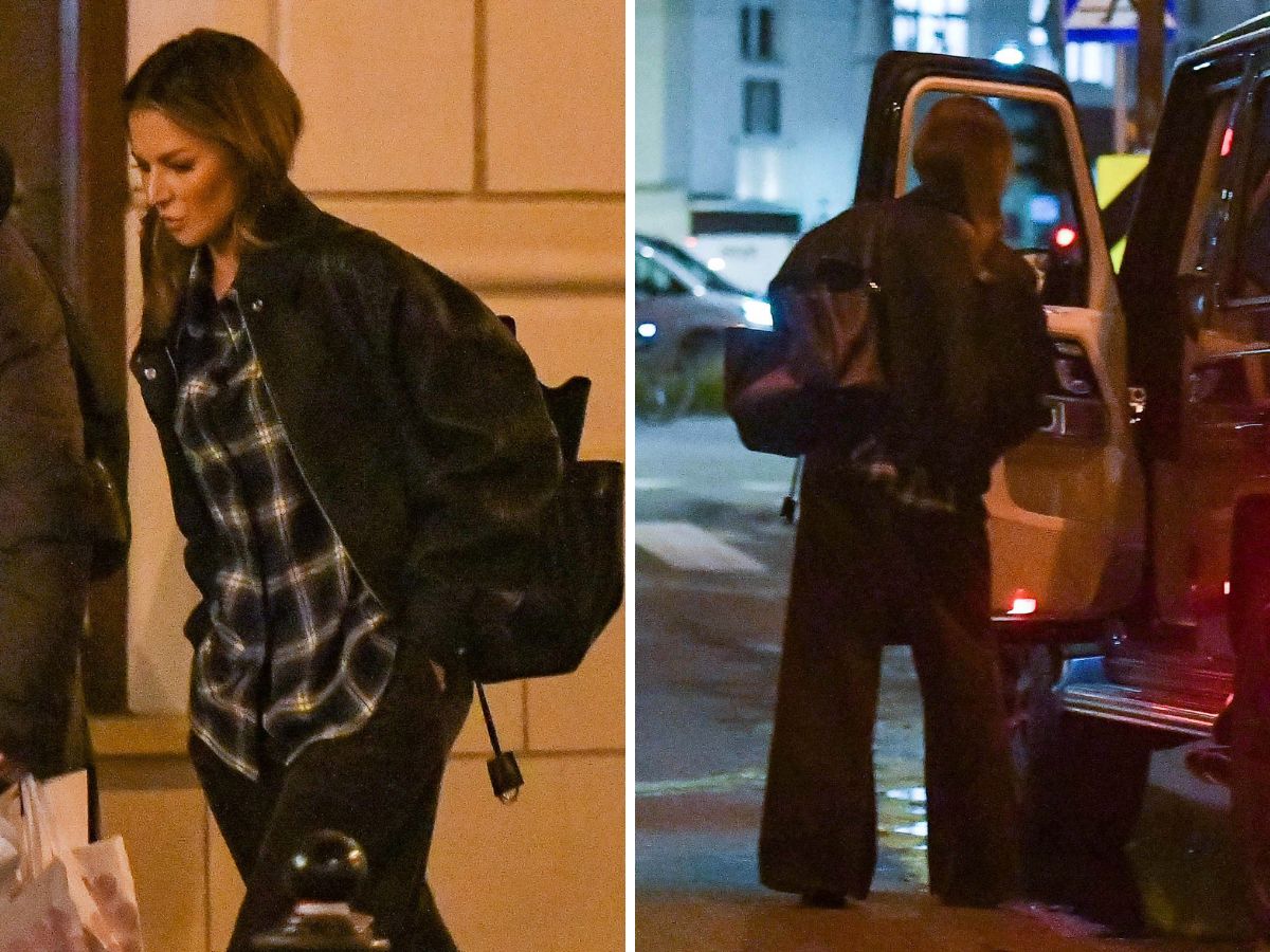 Zamyślona Anna Lewandowska załatwia sprawunki w Warszawie
