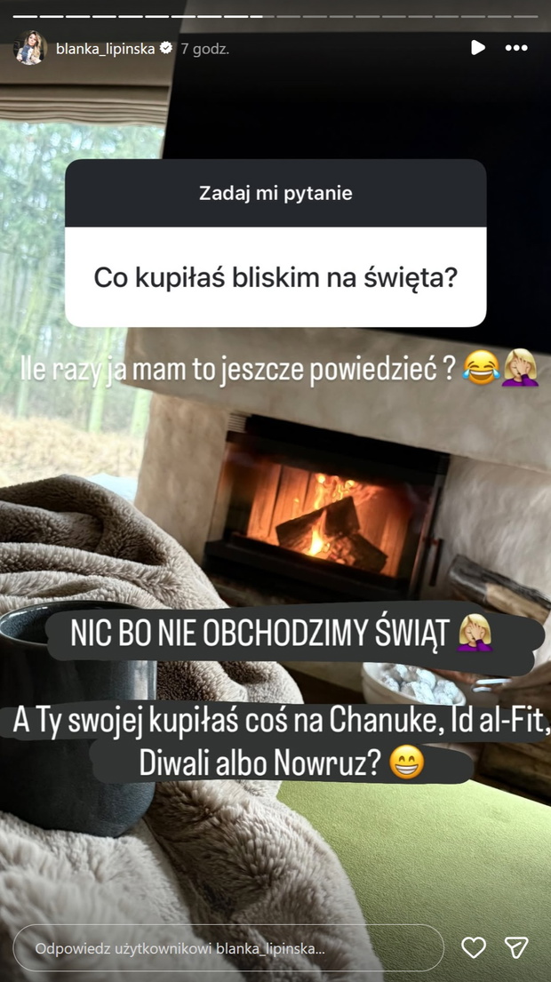 Blanka Lipińska o świętach