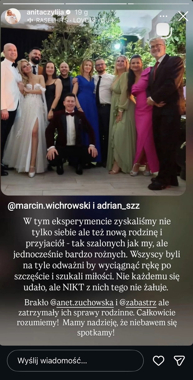 Dali Anicie i Adrianowi ogromne wsparcie, ale na weselu się nie pojawili. Dlaczego zabrakło Anety i Roberta?