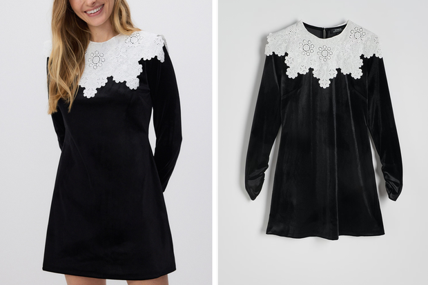 Czarna sukienka na święta w stylu Kris Jenner  z Reserved za 119,99 złotych
