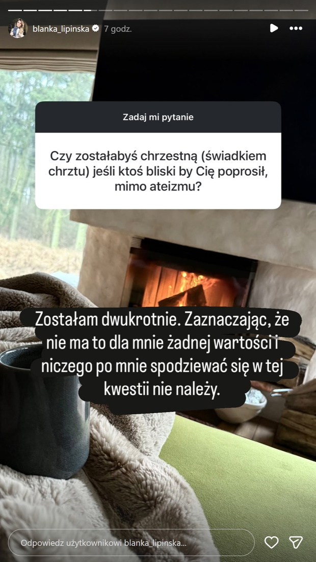 Blanka Lipińska o roli chrzestnej