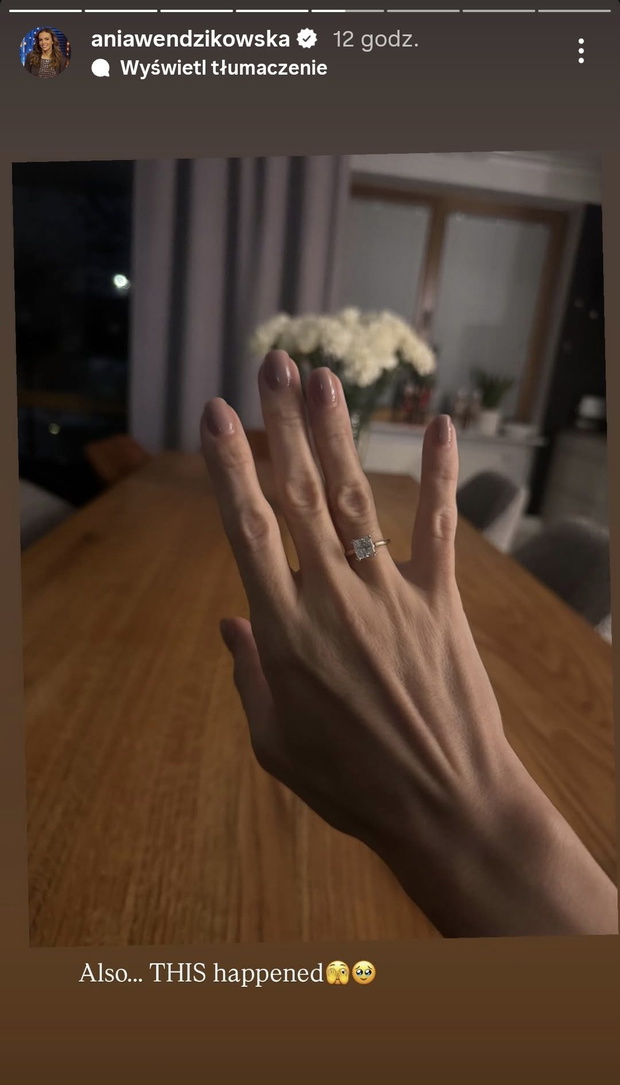 Anna Wendzikowska zaręczyła się fot. Instagram @aniawendzikowska