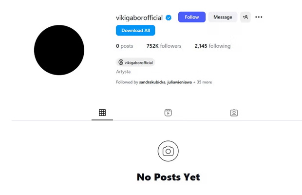 Viki Gabor szokuje usunięciem wszystkich treści z Instagrama