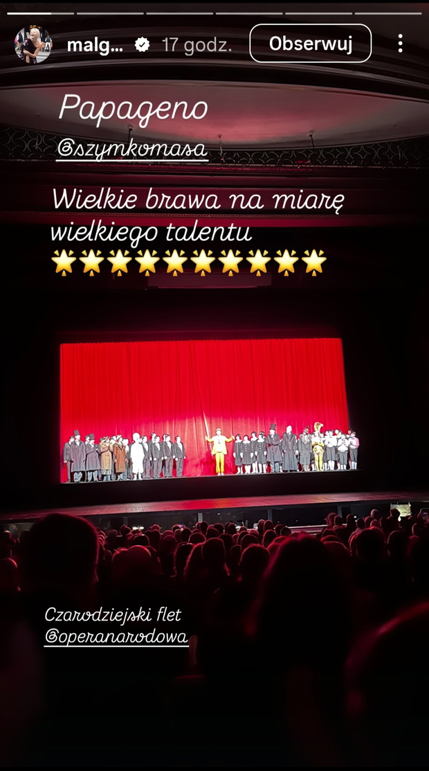Małgorzata Kożuchowska z synem w Operze Narodowej. Tak przywitali Nowy Rok