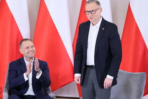 Andrzej Duda zaskoczył podczas spotkania z Karolem Nawrockim