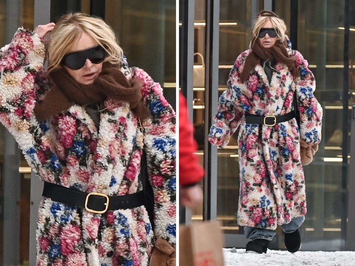 Monika Olejnik w płaszczu "floral oversize sherpa" za 12 tys. zł mknie ulicami Warszawy. Nowe zdjęcia paparazzi