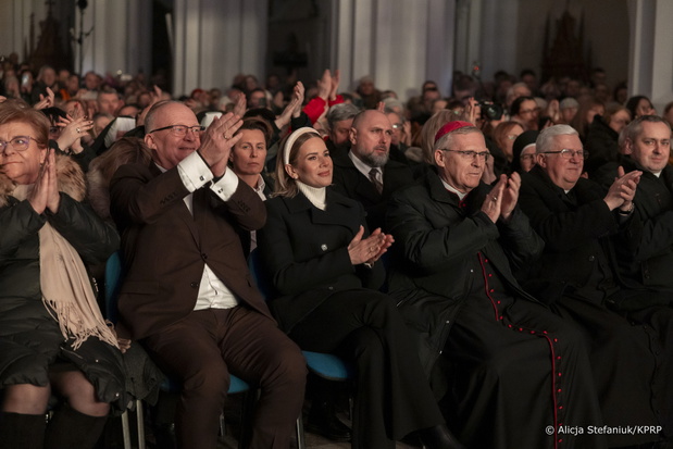 Marta Nawrocka na noworocznym kolędowaniu