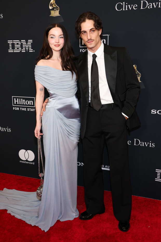 Damiano David z Måneskin i Dove Cameron na imprezie przed Grammy 2026