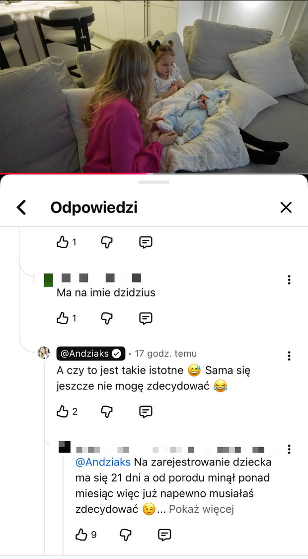 Andziaks zabrała głos ws. imienia synka