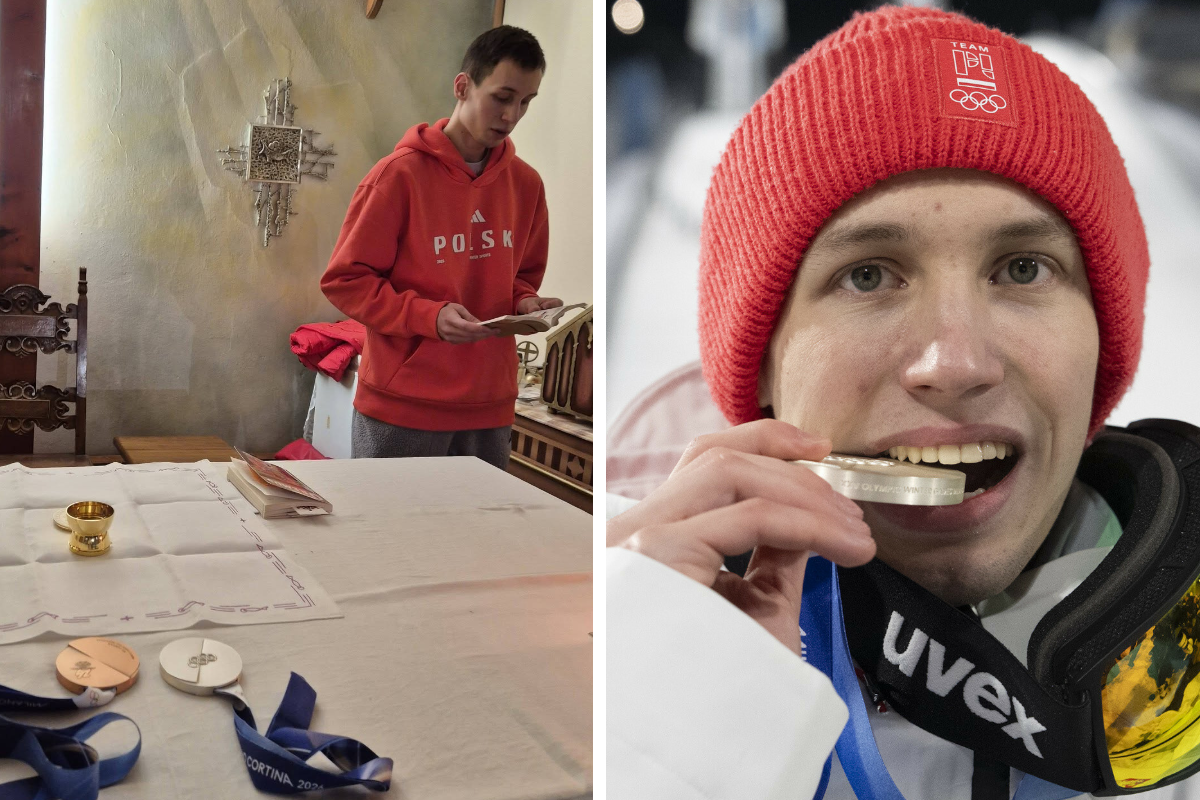 Medale olimpijskie Kacpra Tomasiaka złożone w ofierze podczas mszy. Nie do wiary, co opublikował ksiądz