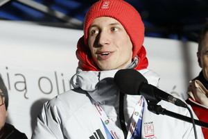 Tak powitali Kacpra Tomasiaka w Bystrej. Adam Małysz nie wytrzymał