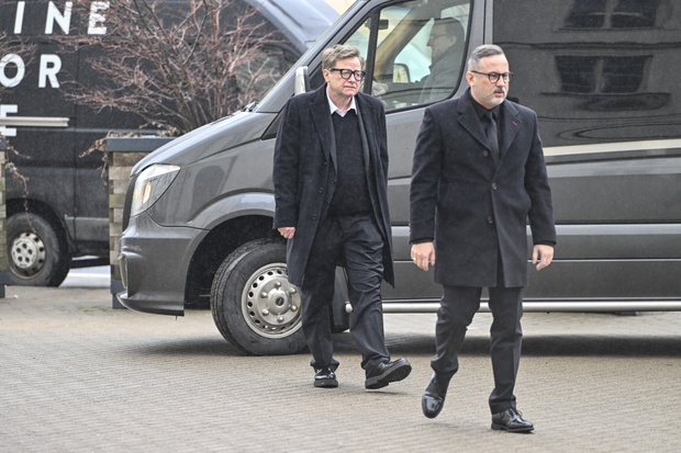 Olaf Lubaszenko na pogrzebie ojca - Edwarda Linde-Lubaszenki fot. AKPA/Jacek Kurnikowski