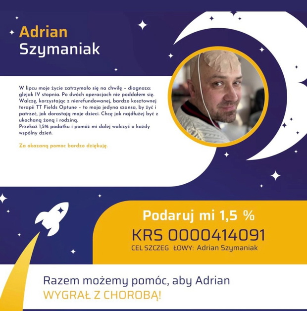 1,5 % dla Adriana Szymaniaka