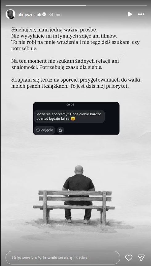 Akop Szostak po rozstaniu dostaje propozycje od kobiet. Zaapelował