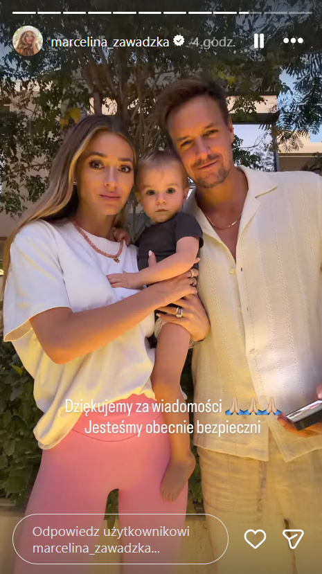 Marcelina Zawadzka o sytuacji w Dubaju fot. Instagram @marcelina_zaw