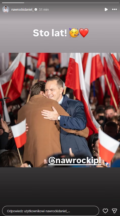 Syn Karola Nawrockiego zaskoczył w urodziny ojca. Padły dwa słowa