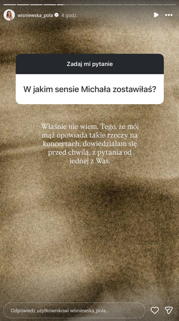 Pola Wiśniewska o rzekomym rozstaniu z Michałem Wiśniewskim
