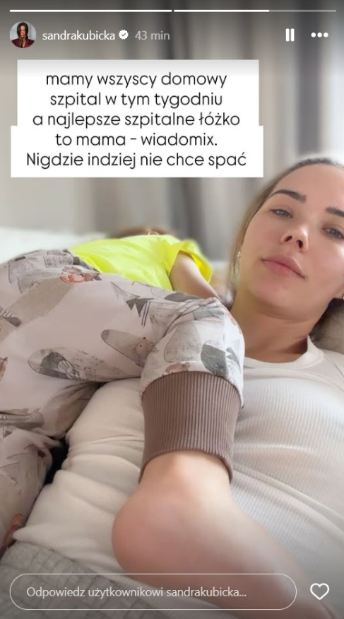 Sandra Kubicka poinformowała o chorobie fot. Instagram @sandrakubicka
