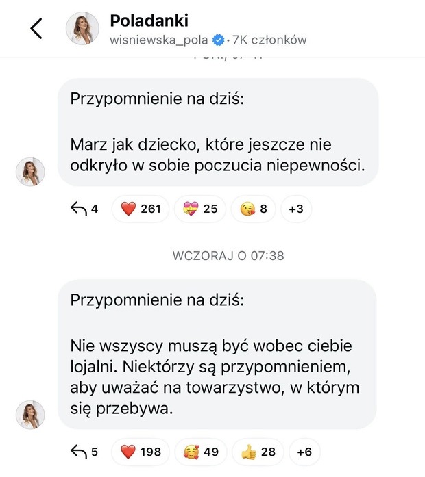 Nowy wpis Poli Wiśniewskiej