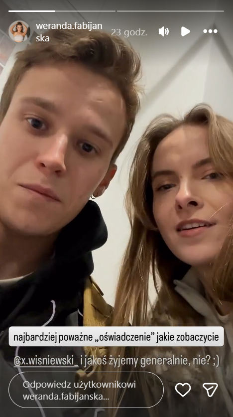 Weronika Fabijańska i Xavier Wiśniewski rozstali się fot. Instagram @weranda.fabijańska