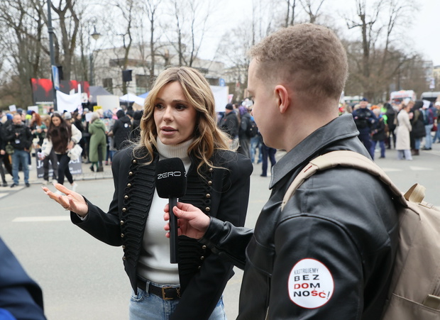 Doda na proteście ws. zwierząt w Warszawie, marzec 2026