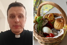 Ksiądz z "The Traitors. Zdrajcy" ujawnił, co Polacy wkładają do wielkanocnych koszyczków: "Dramat" fot. Instagram @ksiadz_z_osiedla; Piotr Molecki/East News