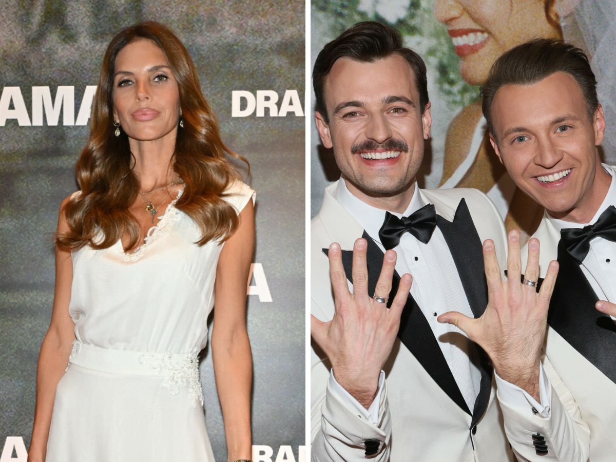 Rosati cała na biało, a Błażej Stencel z partnerem chwalą się "obrączkami" na premierze filmu