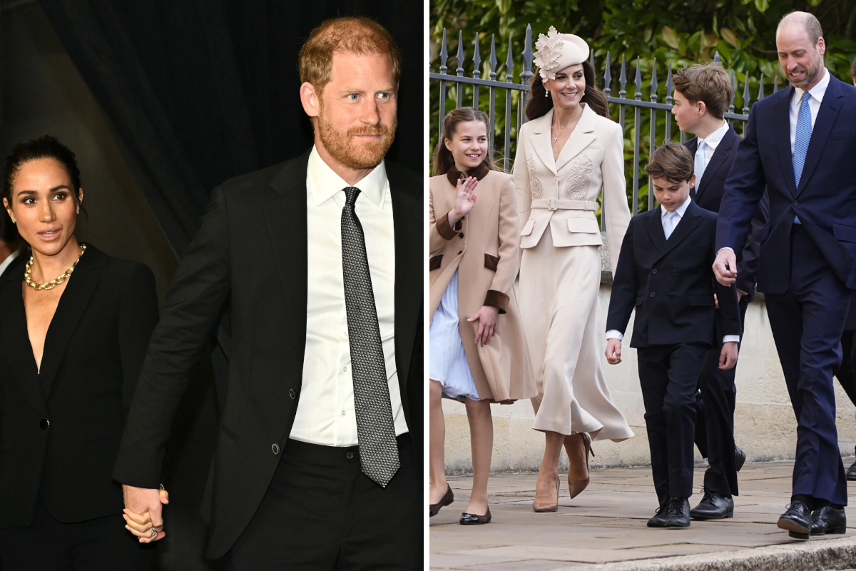 Kate i William w Windsorze, a tak Wielkanoc spędzili Meghan i Harry. Jest nagranie