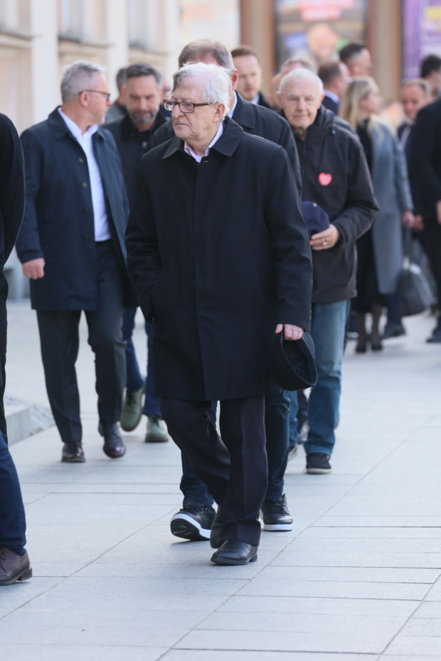 Eugeniusz Kolator na pogrzebie Jacka Magiery fot. Pawel Wodzynski/East News