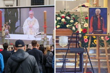 To stało się przed kościołem podczas pogrzebu Jacka Magiery. Łzy cisną się do oczu fot. Pawel Wodzynski/East News