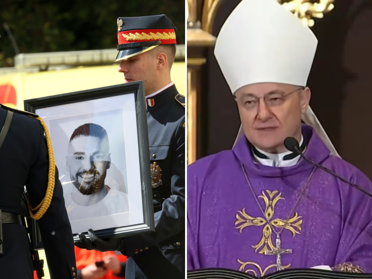 Poruszająca przemowa księdza na pogrzebie Łukasza Litewki. "Zostawił nam testament życia"
