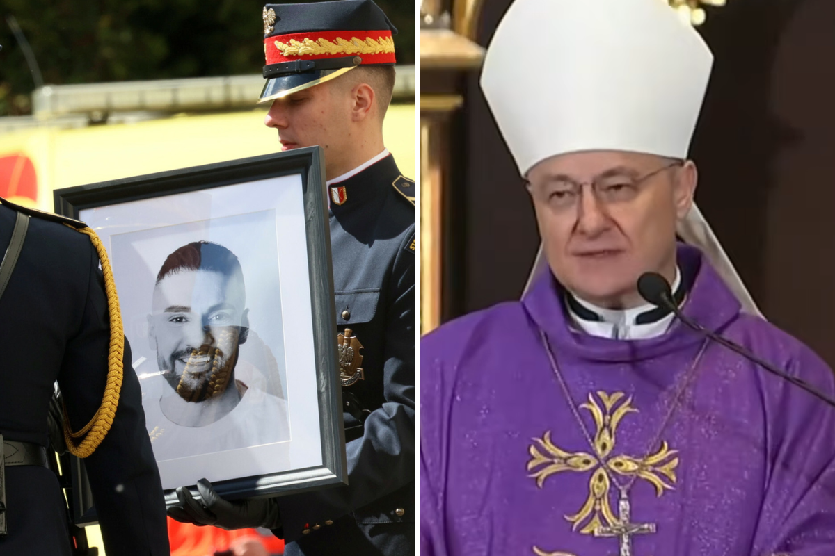 Poruszająca przemowa księdza na pogrzebie Łukasza Litewki. "Zostawił nam testament życia"