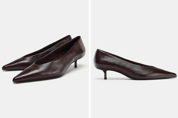 Modne buty "kitten heel" w stylu Małgorzaty Sochy z Zary za 199 złotych