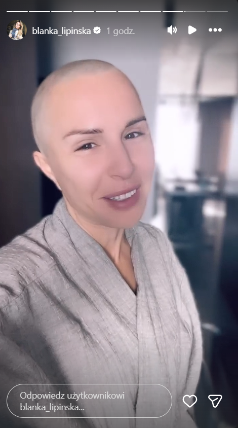 Blanka Lipińska ogoliła się na zero fot. Instagram @blanka_lipinska