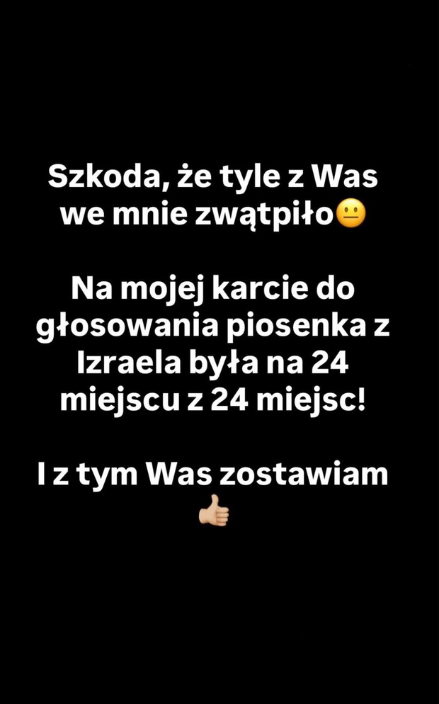 Viki Gabor ujawniła, ile punktów przyznała Izraelowi na Eurowizji