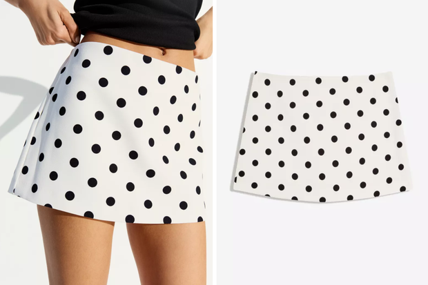 Modna spódnica w kropki "polka dot" w stylu Izabeli Macudzińskiej z Bershki za 99,90 złotych