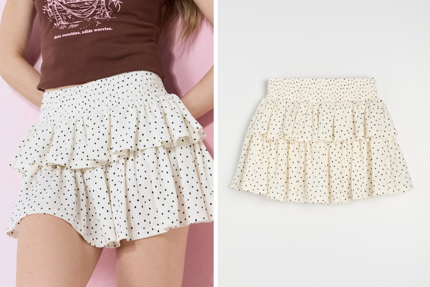 Modna spódnica w kropki "polka dot" w stylu Izabeli Macudzińskiej z Sinsay za 39,99 złotych