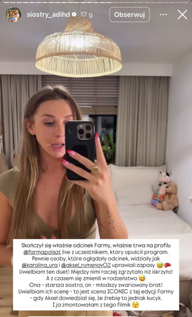 Ilona Krawczyńska o Akselu i Karolinie z "Farmy"