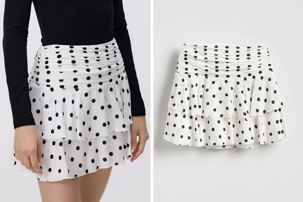Modna spódnica w kropki "polka dot" w stylu Izabeli Macudzińskiej z Reserved za 99,99 złotych